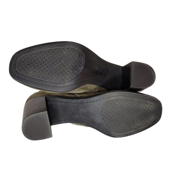 BANDOLINO Orelia Ankle Boots Gray Suede Round-Toe Block Heel Women's Sz. 7-1/2M - Picture 11 of 11